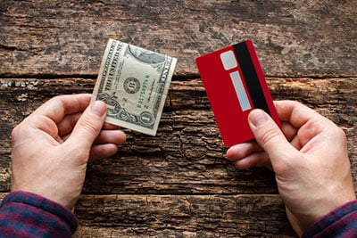 use cash when possible, avoid credit cards