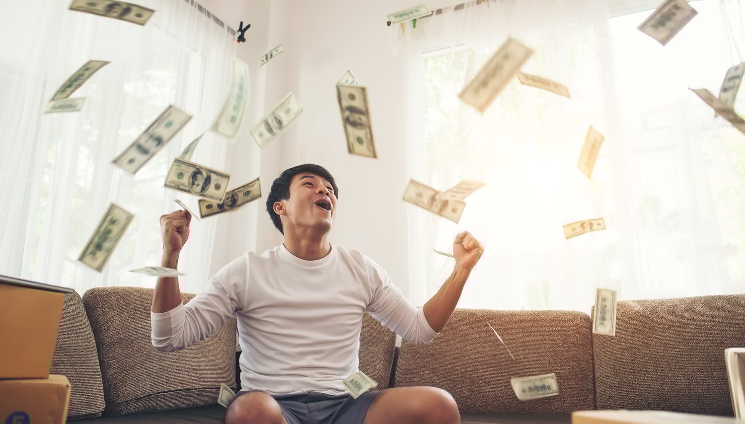 Man throwing money CU Awareness