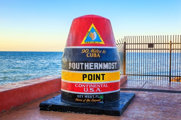 Most southern point monument in Key West