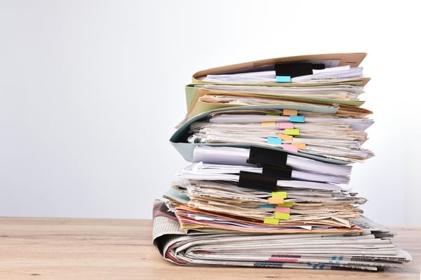 Stack of documents on table-1