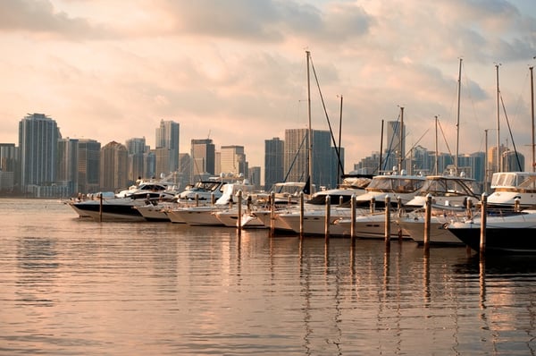 boats docked in key biscayne