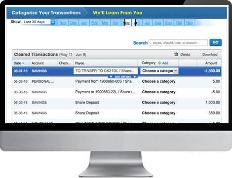 Image - TFCU online banking manage spending