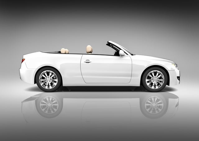 trendy white convertible