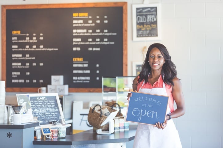 south florida business owner holiday an open sign